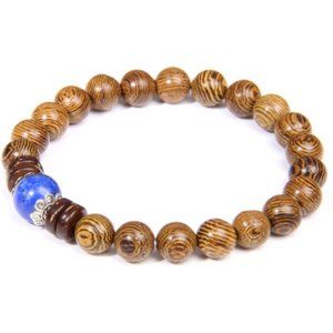 Wood Bracelet,Wenge Wood Bracelet,Good Luck Bracelet,Wooden Beaded Bracelet